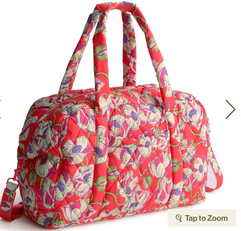 Vera Bradley Miramar Weekender in Swirling Poppies