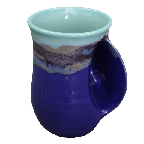 Clay in Motion - The Original Handwarmer Mug: Mystic Water / Right Hand
