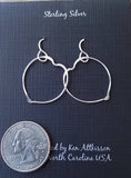 Ken’s handcrafted jewelry - Sterling Silver Earrings Large Heart