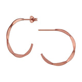 Sosie Designs - Rose Gold Hammered Hoops Earrings