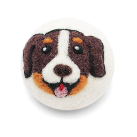 Ethical Global - Dogs: Eco Wool Dryer Balls Fair Trade: Dark Brown Dog