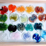 Terrapin Glass Gardens - Glass Hearts Hand sculpted made in USA: ASSORTED
