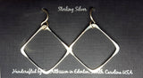 Ken’s handcrafted jewelry - Sterling Silver Earrings Large Square