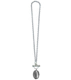 Classic Hardware - Oval Locket Rockware Necklace with  Toggle Closure