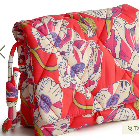 Vera Bradley Baird Hipster in Swirling Poppies Lanyard