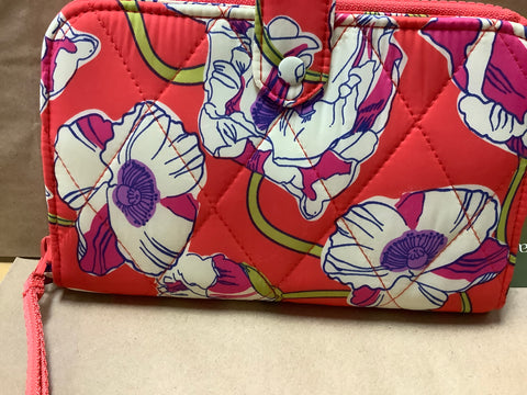 Large Tab Wallet Swirling Poppies by Vera Bradley
