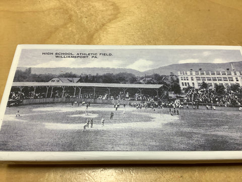 Old Williamsport High School Baseball Field Williamsport, Pa on a Tile by local artist Elaine