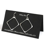Ken’s handcrafted jewelry - Sterling Silver Earrings Large Square