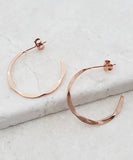Sosie Designs - Rose Gold Hammered Hoops Earrings