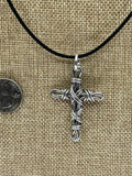 The Artist Jay - Hypoallergenic Aluminum Cross Jewelry Set: Pendant / 20 inch silver cord