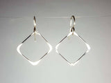 Ken’s handcrafted jewelry - Sterling Silver Earrings Medium Square