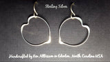 Ken’s handcrafted jewelry - Sterling Silver Earrings Large Heart