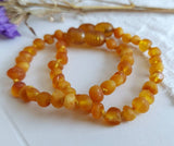 Amber Auksas - Raw Rounded Honey Baltic Amber Bracelet w/ Tag Cert ♥️ GIA