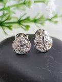 Sosie Designs - #1918 Silver Sand Dollar Studs