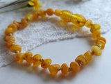 Amber Auksas - Raw Butter Baltic Amber Bracelet w/ Tag & Certificate ♥️GIA: Five inches