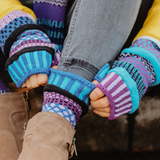 Solmate Socks - Fingerless Mittens: Raspberry
