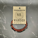 MorseLeather Co. - WANDER - Leather Morse Code Bracelet