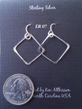 Ken’s handcrafted jewelry - Sterling Silver Earrings Medium Square