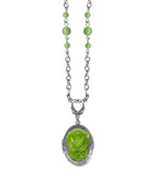 Classic Hardware - Necklace - Retrolite Single Rose on Locket: Yellow Facet