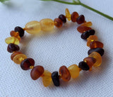 Amber Auksas - Raw Multi Baltic Amber Bracelet w/ Tag & Certificate GIA