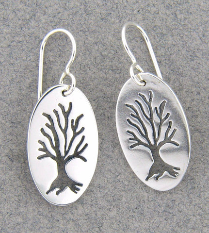 Larger Oval Tree Earrings by Mary Kay Donnelly