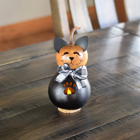 Meadowbrooke Gourds - Cole Cat Hand Crafted Gourd
