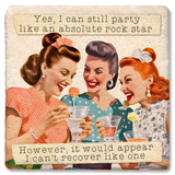 Tipsy Coasters & Gifts - Coaster Yes I Can Still Party Like a Rockstar: Ceramic