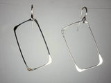 Ken’s handcrafted jewelry - Sterling Silver Earrings Large Rectangle