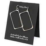 Ken’s handcrafted jewelry - Sterling Silver Earrings Large Rectangle