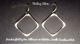 Ken’s handcrafted jewelry - Sterling Silver Earrings Medium Square