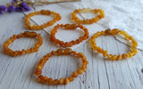 Amber Auksas - Raw Rounded Honey Baltic Amber Bracelet w/ Tag Cert ♥️ GIA