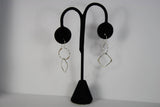 Ken’s handcrafted jewelry - Sterling Silver Earrings Circle & Square Long