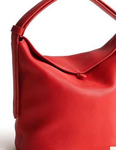 Vera Bradley Leather Astoria Shoulder Bag in Goji Berry Red