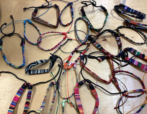 Various string bracelets