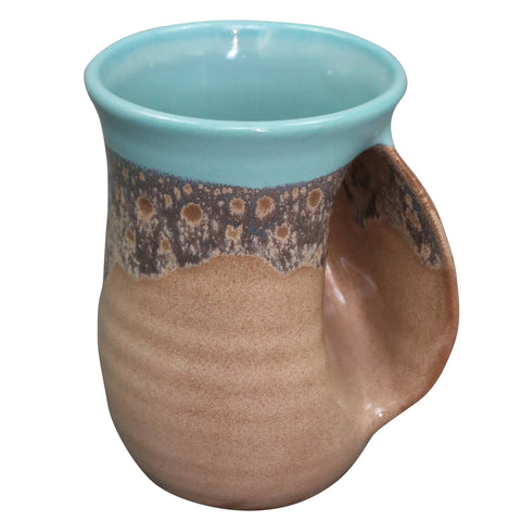 Clay in Motion - The Original Handwarmer Mug: Island Oasis / Right Hand