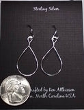 Ken’s handcrafted jewelry - Sterling Silver Earrings Small Fat Twist