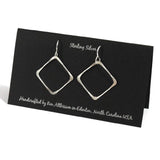 Ken’s handcrafted jewelry - Sterling Silver Earrings Medium Square