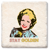 Tipsy Coasters & Gifts - Betty White stay golden coaster: Ceramic