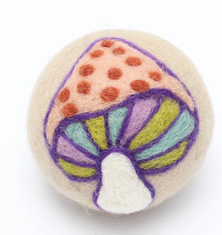 Ethical Global - Mushrooms: Eco Wool Dryer Balls Fair Trade: Colorful Mushroom
