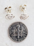 Sosie Designs - #1918 Silver Sand Dollar Studs