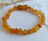 Amber Auksas - Raw Rounded Honey Baltic Amber Bracelet w/ Tag Cert ♥️ GIA