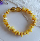 Amber Auksas - Raw Butter Baltic Amber Bracelet w/ Tag & Cert ♥️ GIA