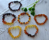 Amber Auksas - Polished Cognac Baltic Amber Bracelet w/ Tag Cert GIA: Four & a half inches