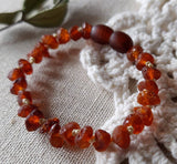 Amber Auksas - Raw Cognac Baltic Amber Bracelet w/ Tag Certificate ♥️ GIA