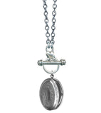 Classic Hardware - Oval Locket Rockware Necklace with  Toggle Closure