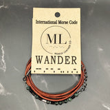 MorseLeather Co. - WANDER - Leather Morse Code Bracelet