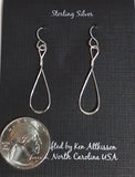 Ken’s handcrafted jewelry - Sterling Silver Earrings Twist/Drop Small