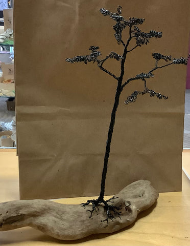 #40 Tall Black Copper Tree by Carrie