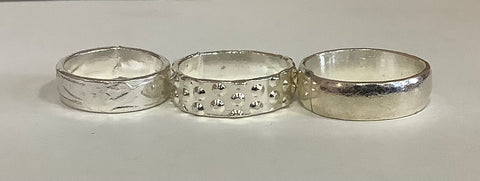 Costello International - Aztec Unisex Silver Band Rings