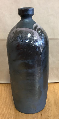 #18 Black Clay Soda Vase by Worth